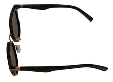 Load image into Gallery viewer, Tumi Mens Black Gold Square Mens Plastic Sunglass, Brown Lens STU 004. 700
