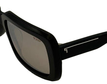 Load image into Gallery viewer, Tumi Mens Black Rectangle Mens Plastic Sunglass, Mirror Lens STU 002 700

