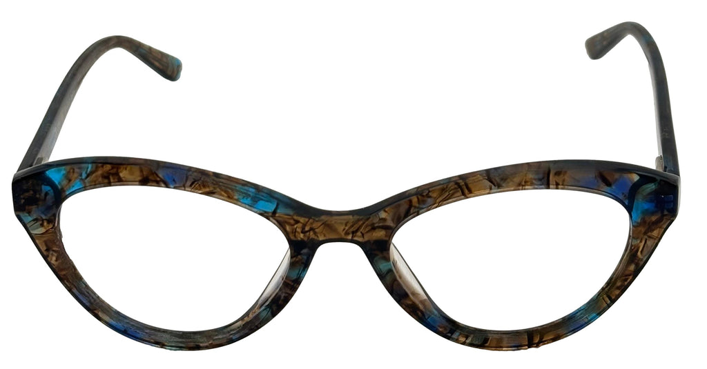 Elizabeth Arden Eyeglass Tortoise Multi Cateye Plastic Frame, 1252. #2. 53mm