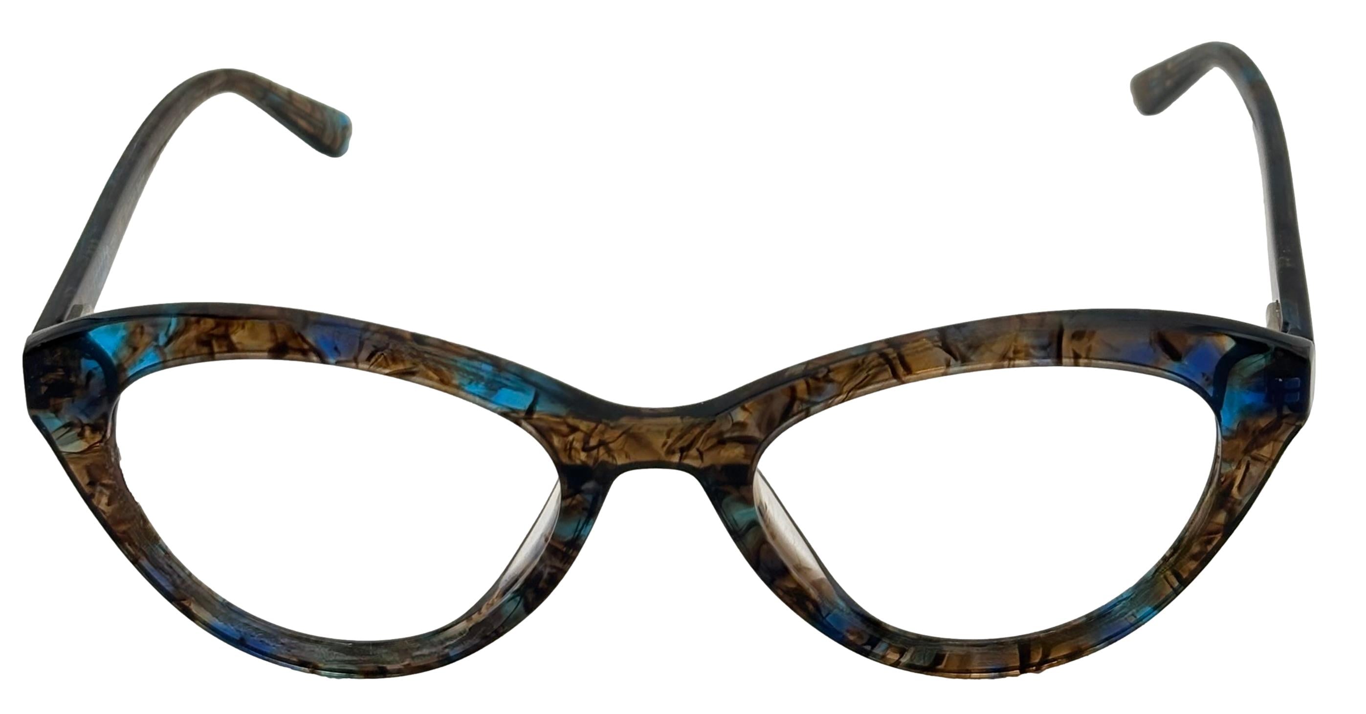 Elizabeth Arden Eyeglass Tortoise Multi Cateye Plastic Frame, 1252. #2. 53mm