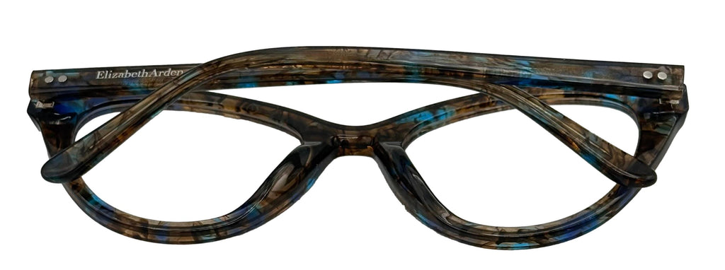 Elizabeth Arden Eyeglass Tortoise Multi Cateye Plastic Frame, 1252. #2. 53mm