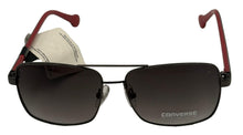 Load image into Gallery viewer, Converse Mens Gunmetal/Red Rectangle Metal Sunglass, Smoke Gradient Lens Converse
