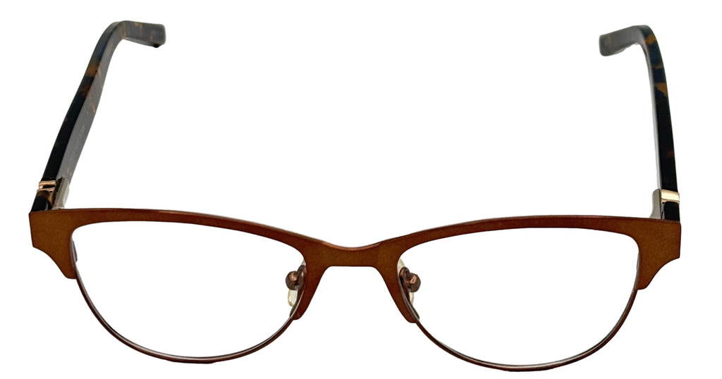 Jones New York Womens Metal Soft Rectangle Eyewear Frame, J134 Brown 48mm