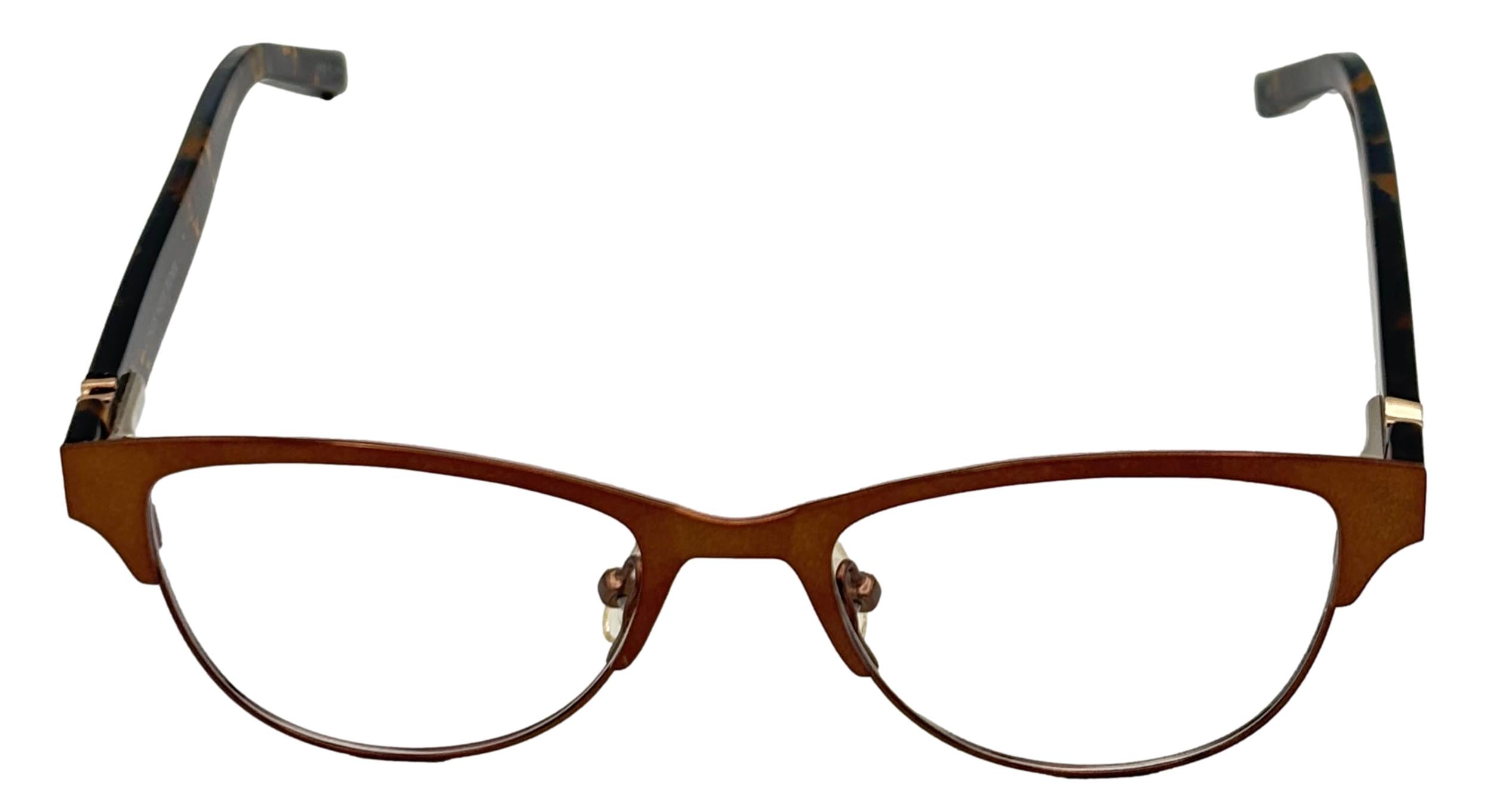 Jones New York Womens Metal Soft Rectangle Eyewear Frame, J134 Brown 48mm