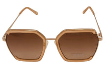 Load image into Gallery viewer, Guess Sunglass Womens Shiny Beige Oversized Square Gradient Lens GF0418. 57F
