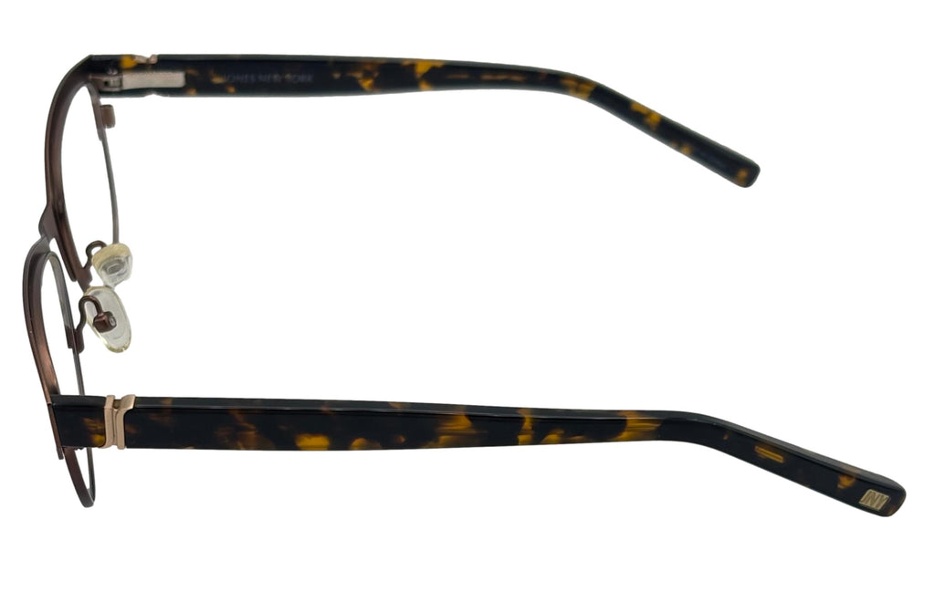 Jones New York Womens Metal Soft Rectangle Eyewear Frame, J134 Brown 48mm