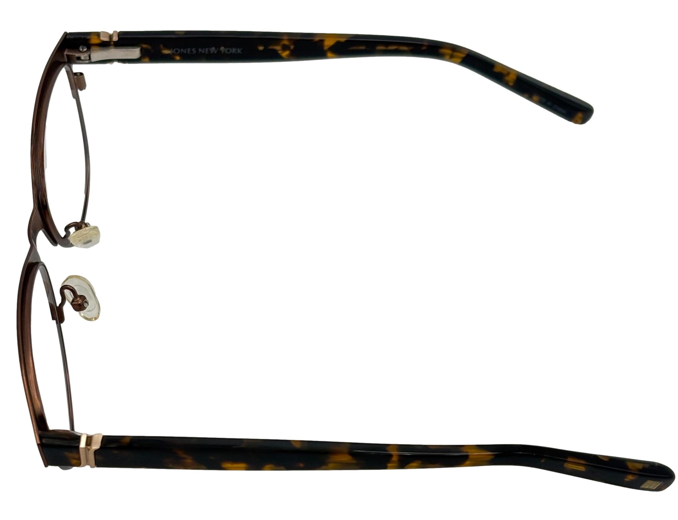 Jones New York Womens Metal Soft Rectangle Eyewear Frame, J134 Brown 48mm