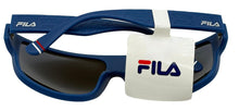Load image into Gallery viewer, Fila Mens Matt Blue Rectangle Plastic Sunglass, Smoke Lens SF9338. 0C03
