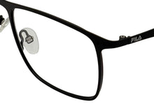 Load image into Gallery viewer, Fila Mens Matte Black Rectangle Plastic Metal Eyewear Frame VF9986. 531. 54mm
