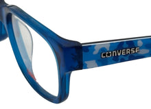 Load image into Gallery viewer, Converse Big Kids Blue Rectangle Plastic Eyeglass Frame K300. 50mm
