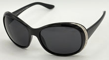 Load image into Gallery viewer, Esprit Women's Sunglasses Plastic Round &amp; Crystal Black/Silver/Black ET19372 538
