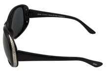 Load image into Gallery viewer, Esprit Womens Sunglass Black / Crystal Stone Front, Oval Plastic 19372 538
