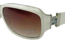 Load image into Gallery viewer, Esprit Women's Sunglasses ET19295 536 Plastic Rectangle Wrap White/Silver/Smoke
