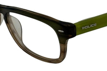Load image into Gallery viewer, Police Mens Ophthalmic Frame Brown Green Rectangle V1697M 0P90
