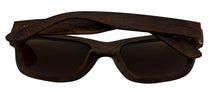 Load image into Gallery viewer, Perry Ellis Mens Sunglass Wood Strip Plastic Square, Solid Brown Lens PE71 2
