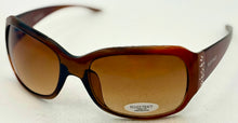 Load image into Gallery viewer, Ellen Tracy Womens Tortoise Plastic Rectangle Sunglass, Gradient Lens 521
