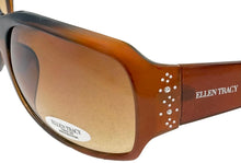 Load image into Gallery viewer, Ellen Tracy Womens Tortoise Plastic Rectangle Sunglass, Gradient Lens 521
