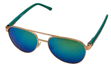 Load image into Gallery viewer, Share Fila Big Kids Gold Metal Aviator Sunglass, Blue Mirror Lens SF1157 50mm
