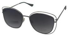 Load image into Gallery viewer, Isaac Mizrahi Womens Gunmetal Square Open Front Metal Sunglass IM31262 GU
