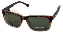 Load image into Gallery viewer, Converse Matte Tortoise Smoke Mens Sunglass Rectangle Plastic, Green Lens H062

