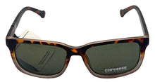 Load image into Gallery viewer, Converse Matte Tortoise Smoke Mens Sunglass Rectangle Plastic, Green Lens H062
