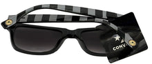Load image into Gallery viewer, Converse Black Mens Sunglass Square Plastic, Smoke Gradient Lens H106
