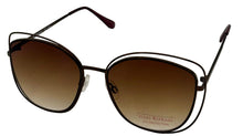 Load image into Gallery viewer, Isaac Mizrahi Womens Rose Gold Square Open Front Metal Sunglass IM31262 RO
