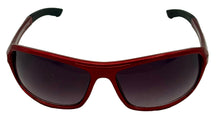 Load image into Gallery viewer, Perry Ellis Mens Sunglass Red Plastic Sport Wrap, Smoke Gradient Lens PE10 5
