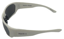 Load image into Gallery viewer, Perry Ellis Mens Sunglass White Plastic Wrap, Light Smoke Flash Lens PE12 5
