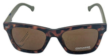 Load image into Gallery viewer, Converse Tortoise Green Mens Sunglass Soft Square Plastic Brown Lens H071
