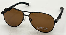 Load image into Gallery viewer, Kenneth Cole Reaction Black Mens Metal Sunglass Aviator, Brown Lens KC1431. 1E
