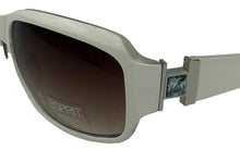Load image into Gallery viewer, Esprit Women's Sunglasses ET19295 536 Plastic Rectangle Wrap White/Silver/Smoke
