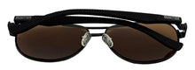 Load image into Gallery viewer, Kenneth Cole Reaction Black Mens Metal Sunglass Aviator, Brown Lens KC1431. 1E
