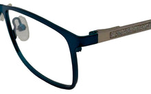 Load image into Gallery viewer, Jones New York Unisex Teal Metal Soft Rectangle Eyewear Frame, J494 52 mm
