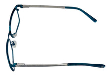 Load image into Gallery viewer, Jones New York Unisex Teal Metal Soft Rectangle Eyewear Frame, J494 52 mm

