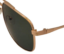 Load image into Gallery viewer, Timberland Gold Mens Metal Aviator Sunglass, Green Lens TB7257. 32N
