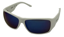 Load image into Gallery viewer, Timberland Mens White Plastic Rectangle Wrap Sunglass, Blue Mirror TB7292. 21C
