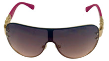 Load image into Gallery viewer, Guess Mens Gold Shield Sunglasses, Violet Gradient Lens. GO00037. 32U
