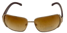 Load image into Gallery viewer, Esprit Womens Sunglass Gold Brown Metal Rectangle, Brown Gradient Lens 19238 565
