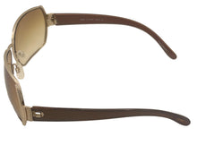 Load image into Gallery viewer, Esprit Womens Sunglass Gold Brown Metal Rectangle, Brown Gradient Lens 19238 565
