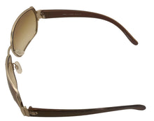 Load image into Gallery viewer, Esprit Womens Sunglass Gold Brown Metal Rectangle, Brown Gradient Lens 19238 565
