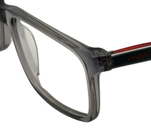Load image into Gallery viewer, Tony Hawk Mens Grey Crystal Rectangle Plastic Eyewear Frame 509. 54mm
