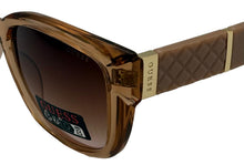 Load image into Gallery viewer, Guess Sunglass Womens Crystal Brown Soft Square Plastic Gradient Lens GO0051 45F
