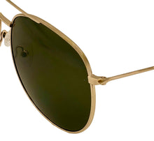 Load image into Gallery viewer, Timberland Sunglass Mens S Gold Metal Aviator Solid Green Lens TB7181 32N
