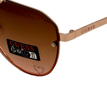 Load image into Gallery viewer, Guess Mens Rose Gold Shield Sunglasses, Pink Gradient Lens. GO00039. 28F
