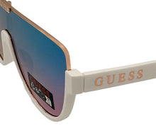 Load image into Gallery viewer, Guess Mens White Shield Sunglasses, Green MIrror Lens. GO00033. 21B
