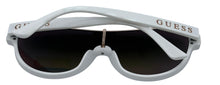 Load image into Gallery viewer, Guess Mens White Shield Sunglasses, Green MIrror Lens. GO00033. 21B
