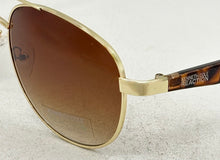 Load image into Gallery viewer, Kenneth Cole Reaction Sunglass Gold Metal Rimless Aviator KC1280. 32F
