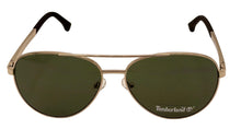 Load image into Gallery viewer, Timberland Gold Mens Metal Aviator Sunglass, Green Lens TB7210. 32N
