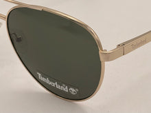 Load image into Gallery viewer, Timberland Gold Mens Metal Aviator Sunglass, Green Lens TB7210. 32N
